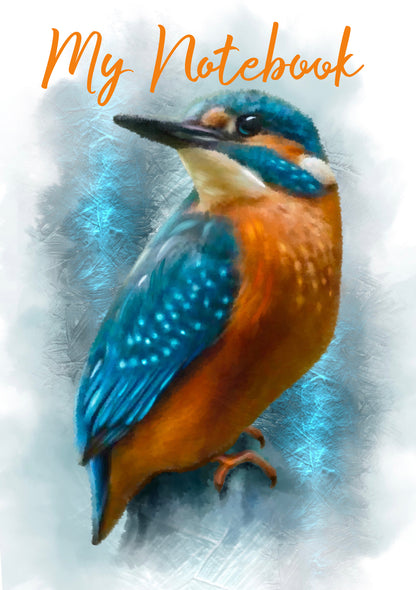 British Wildlife Art Kingfisher Notebook Gift Idea