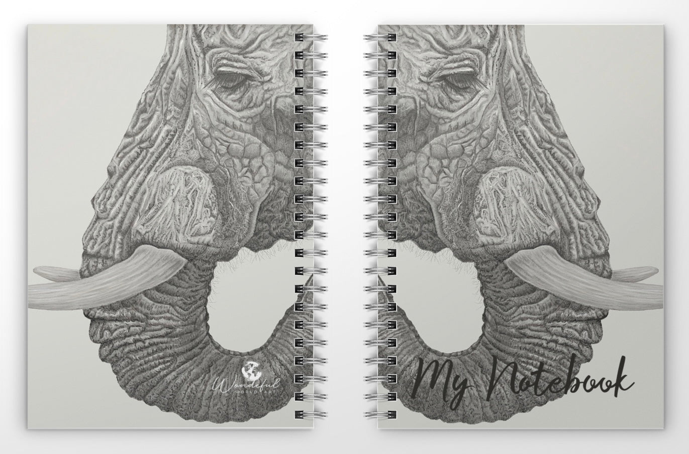 Wildlife Wild Animal Art Elephant Notebook Gift Idea