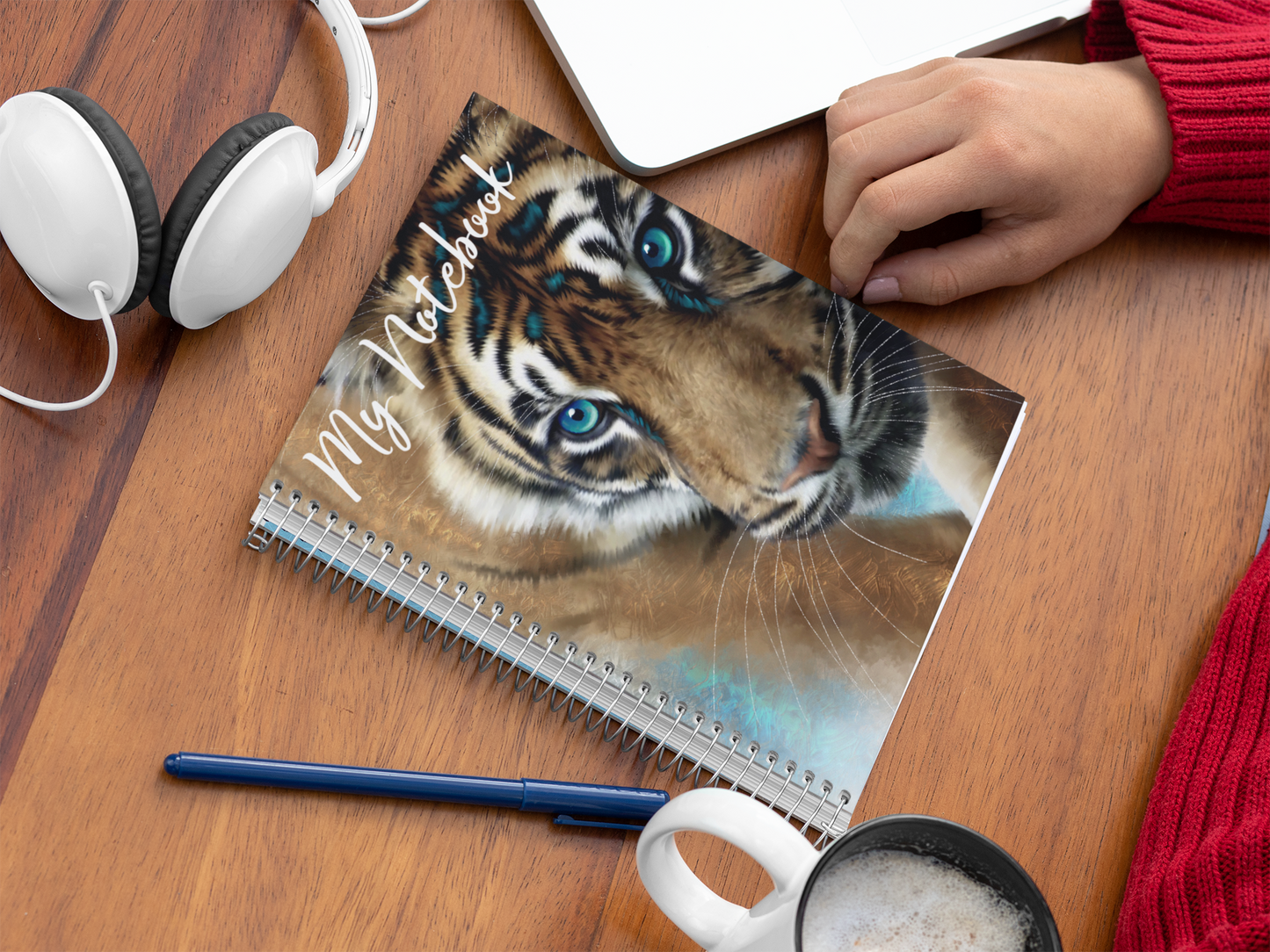 Wildlife Wild Animal Art Tiger Notebook Gift Idea