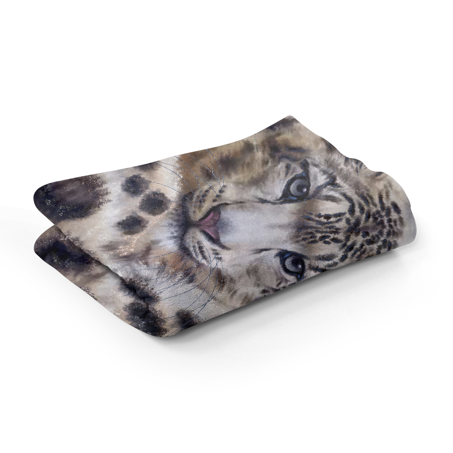 Wildlife Wild Animal Art Snow Leopard Premium Blanket Throw Gift Idea 150 x 100 cm / 40" x 60"