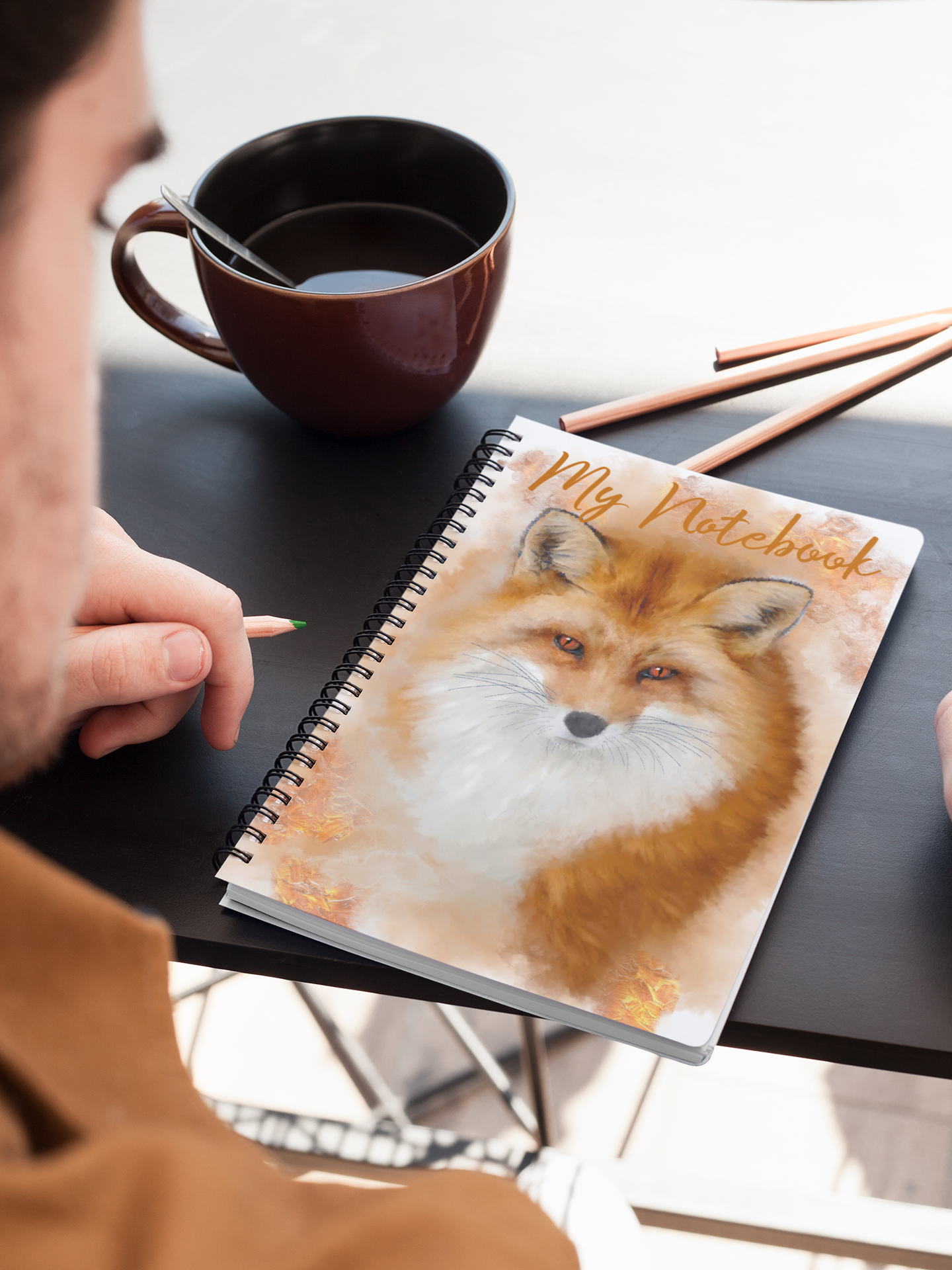 British Wildlife Art Fox Notebook Gift Idea
