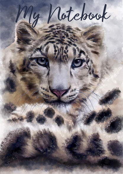 Wildlife Wild Animal Art Snow Leopard Notebook Gift Idea