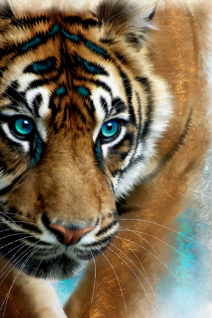 Wildlife Wild Animal Art Tiger Premium Blanket Throw Gift Idea 150 x 100 cm / 40" x 60"