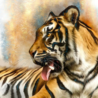 Wildlife Wild Animal Art Tiger Premium Square Cushion Gift Idea 60x60cm