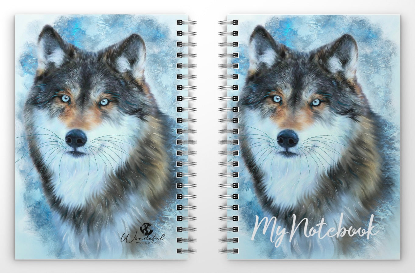 Wildlife Wild Animal Art Wolf Notebook Gift Idea