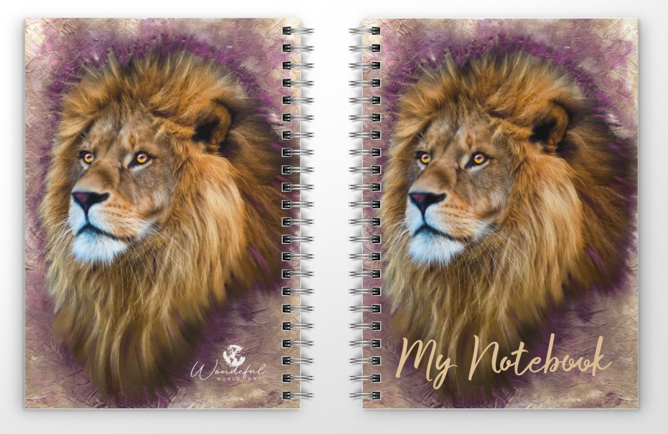 Wildlife Wild Animal Art Lion Notebook Gift Idea