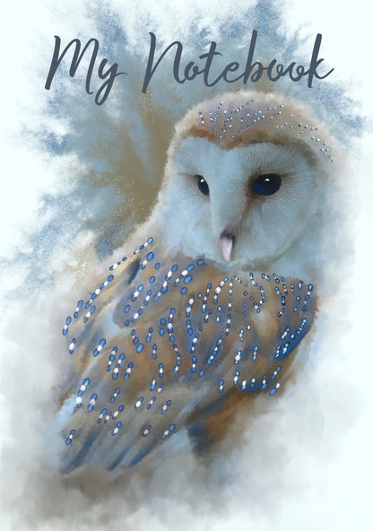 British Wildlife Art Barn Owl Notebook Gift Idea
