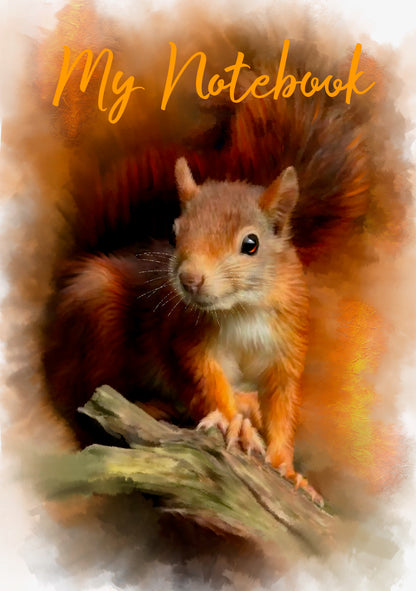 British Wildlife Art Squirrel Notebook Gift Idea