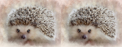 British Wildlife Art Hedgehog Personalised Ceramic Mug with Coordinating Colour Gift Idea