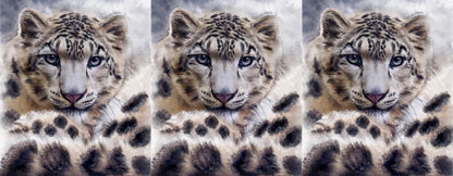 Wildlife Wild Animal Art Snow Leopard Personalised Ceramic Mug with Coordinating Colour Gift Idea