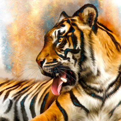 Wildlife Wild Animal Art Sitting Tiger Square Personalised Coaster Gift Idea