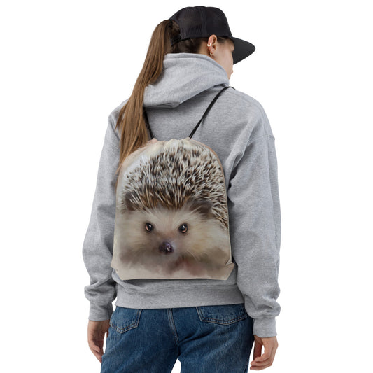 British Wildlife Art Hedgehog Drawstring bag Gift Idea