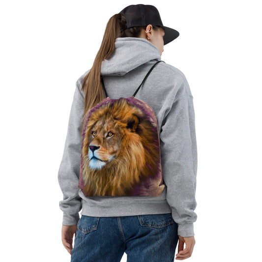 Wildlife Wild Animal Art Lion Drawstring bag Gift Idea