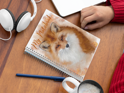 British Wildlife Art Fox Notebook Gift Idea