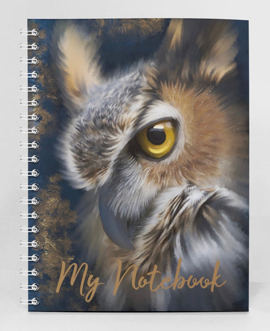 British Wildlife Art Owl Notebook Gift for Christmas
