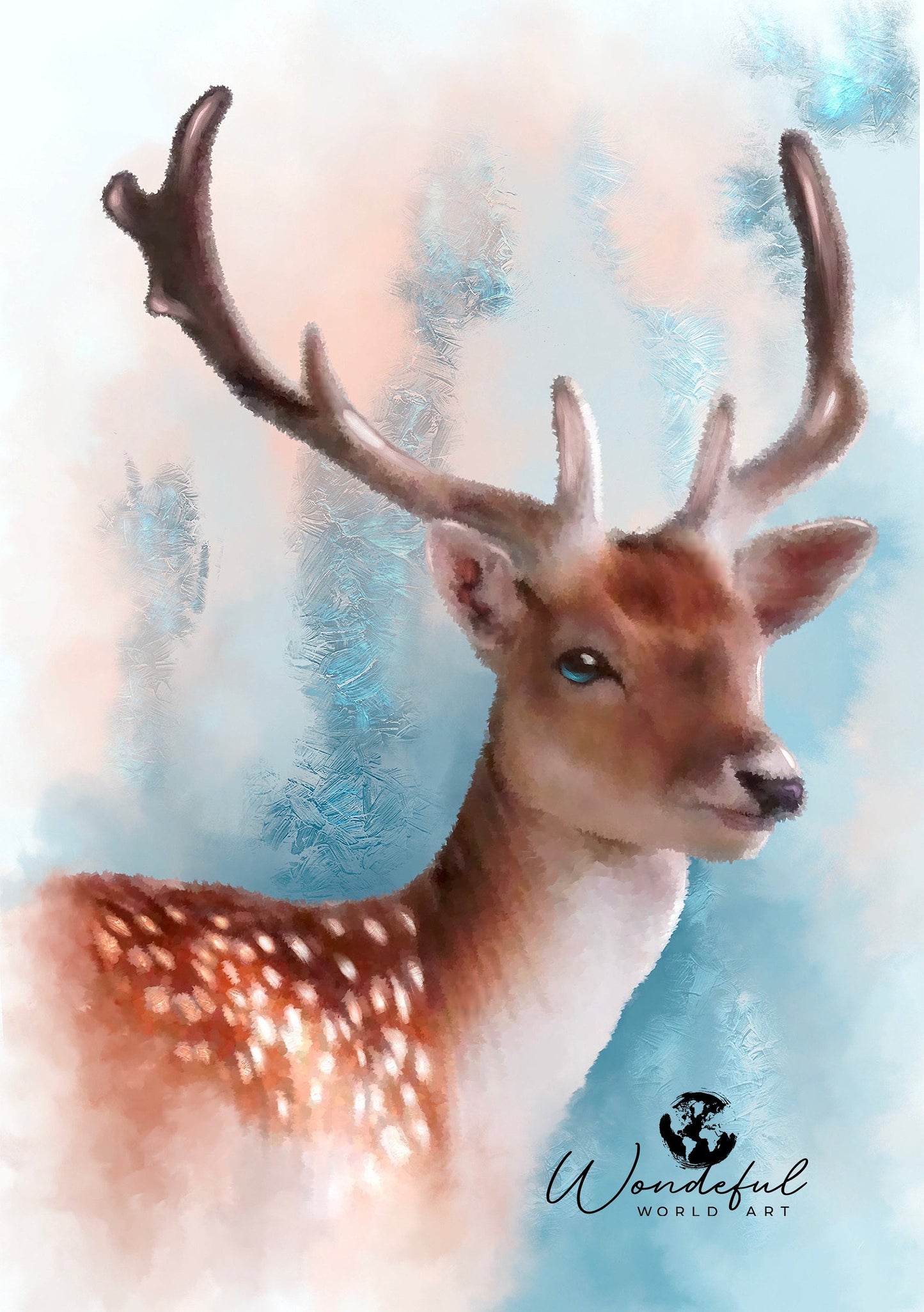 British Wildlife Art Deer Notebook Gift for Christmas