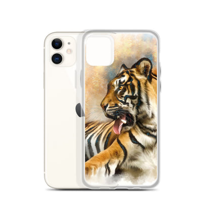 Wildlife Wild Animal Art Sitting Tiger iPhone Case Gift Idea