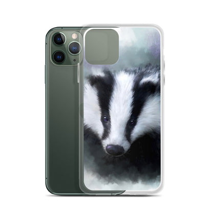 British Wildlife Art Badger iPhone Case Gift Idea