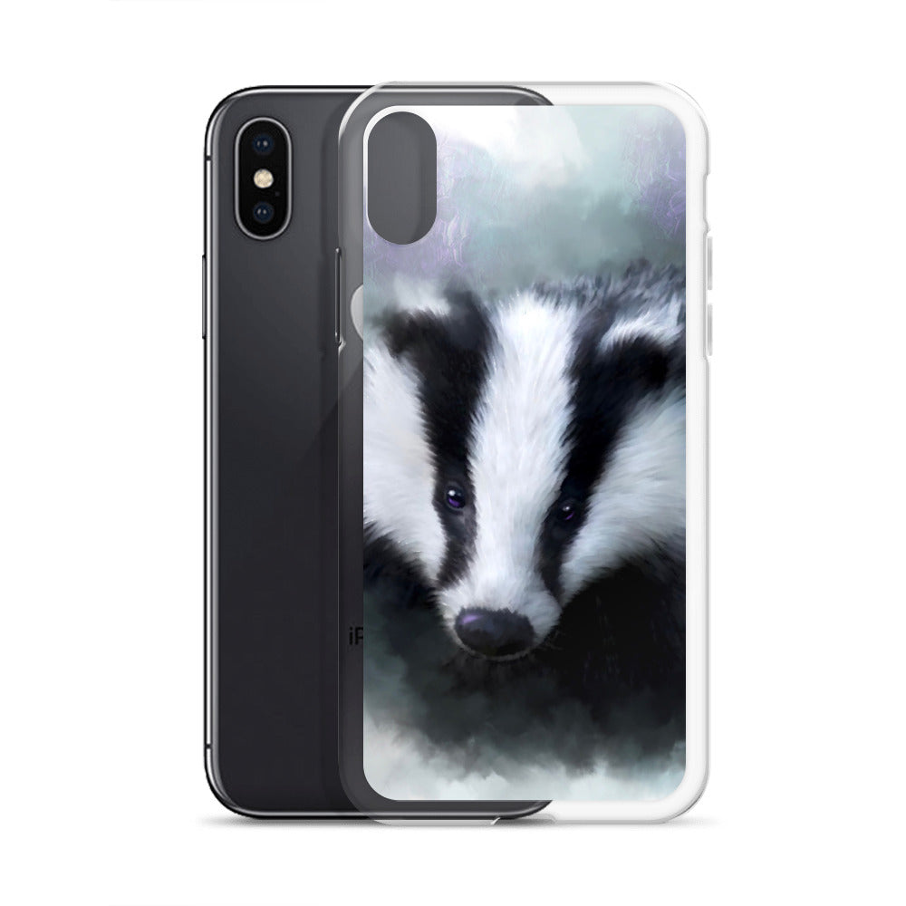 British Wildlife Art Badger iPhone Case Gift Idea