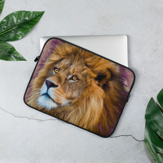 Wildlife Wild Animal Art Lion Laptop Sleeve Gift Idea