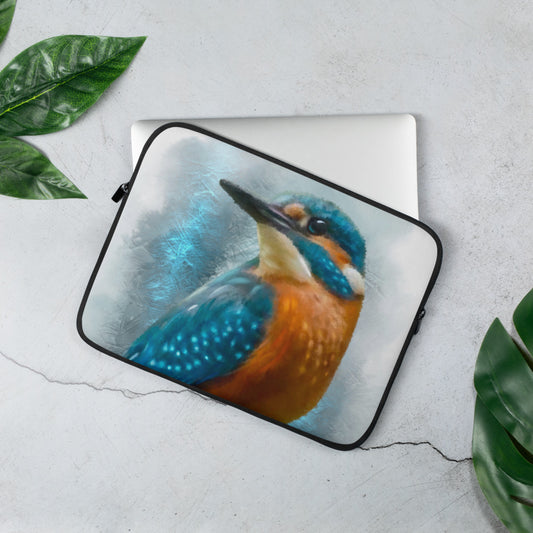 British Wildlife Art Kingfisher Laptop Sleeve Gift Idea