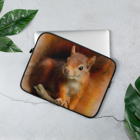 British Wildlife Art Squirrel Laptop Sleeve Gift Idea