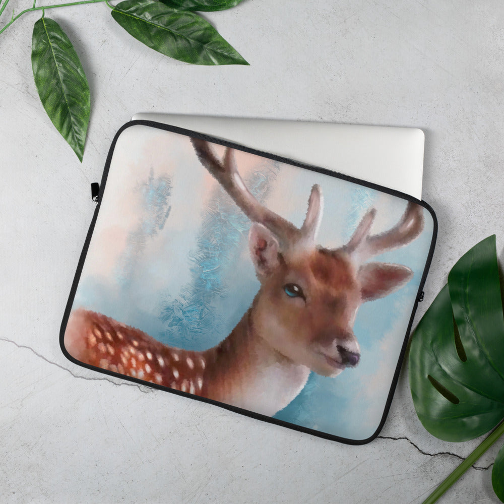 British Wildlife Art Deer Laptop Sleeve Gift Idea