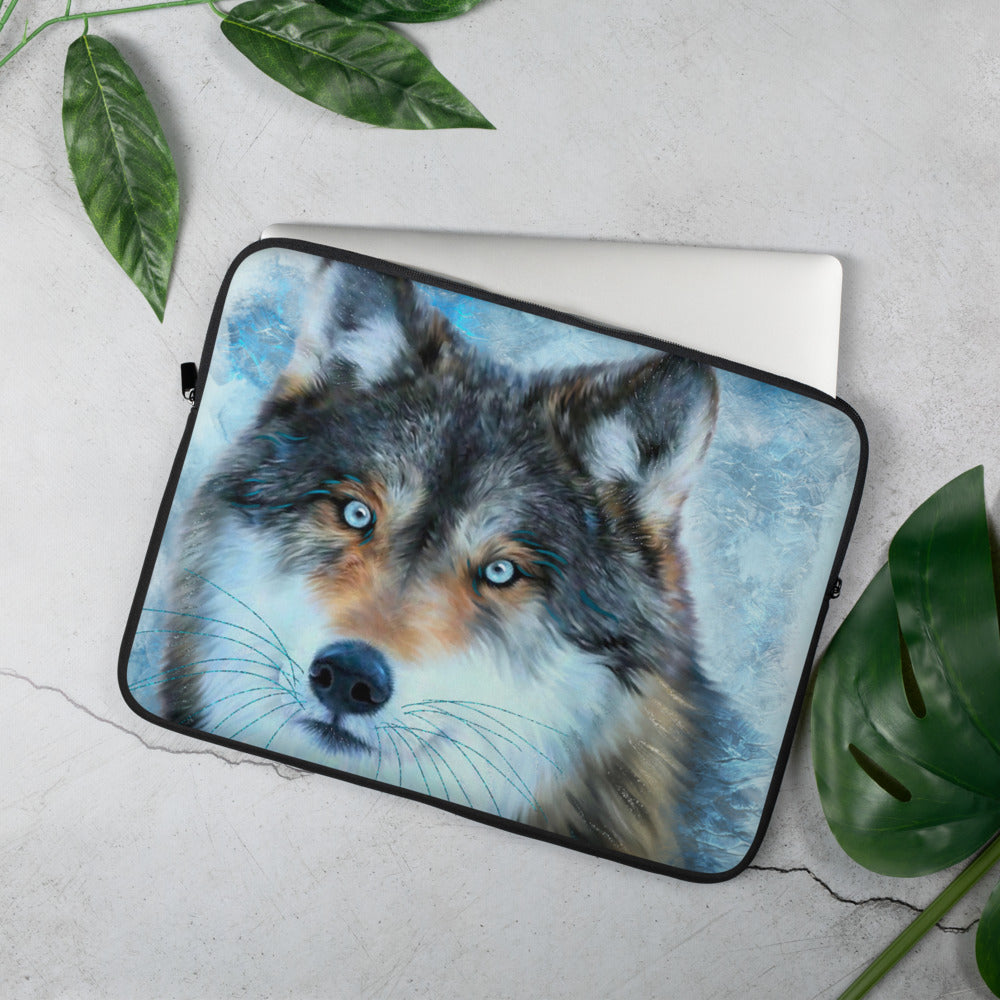 Wildlife Wild Animal Art Wolf Laptop Sleeve Gift Idea