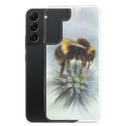 Bumble Bee Flower Floral Art with Purple Allium Samsung Case Gift Idea