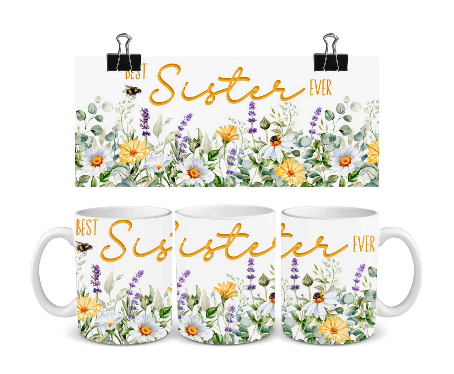 Best Sister Ever For Her Collection Art Personalised Ceramic Mug Gift Idea