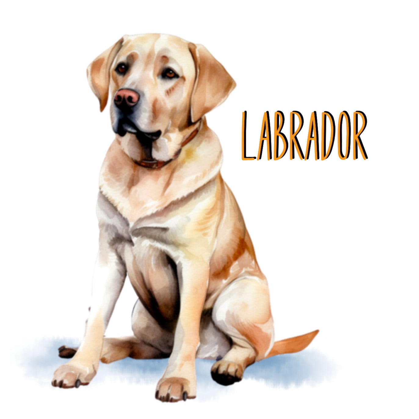 Yellow Labrador Dogs Collection Art Square Personalised Coaster Gift Idea