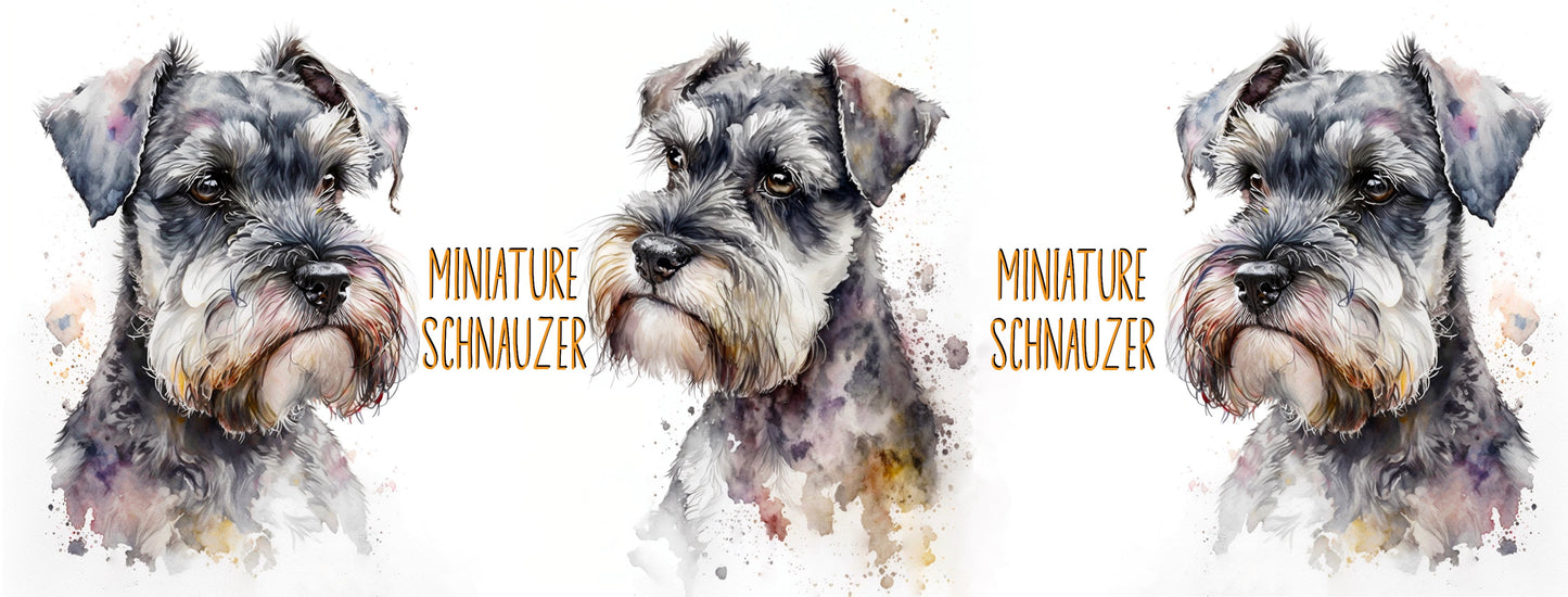 Miniature Schnauzer Dogs Collection Art Personalised Ceramic Mug Gift Idea