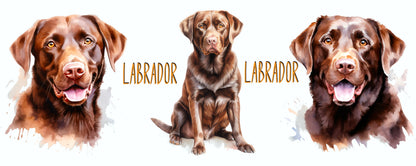 Chocolate Labrador Dogs Collection Art Personalised Ceramic Mug Gift Idea