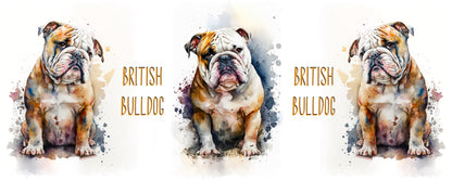 British Bulldog Dogs Collection Art Personalised Ceramic Mug Gift Idea