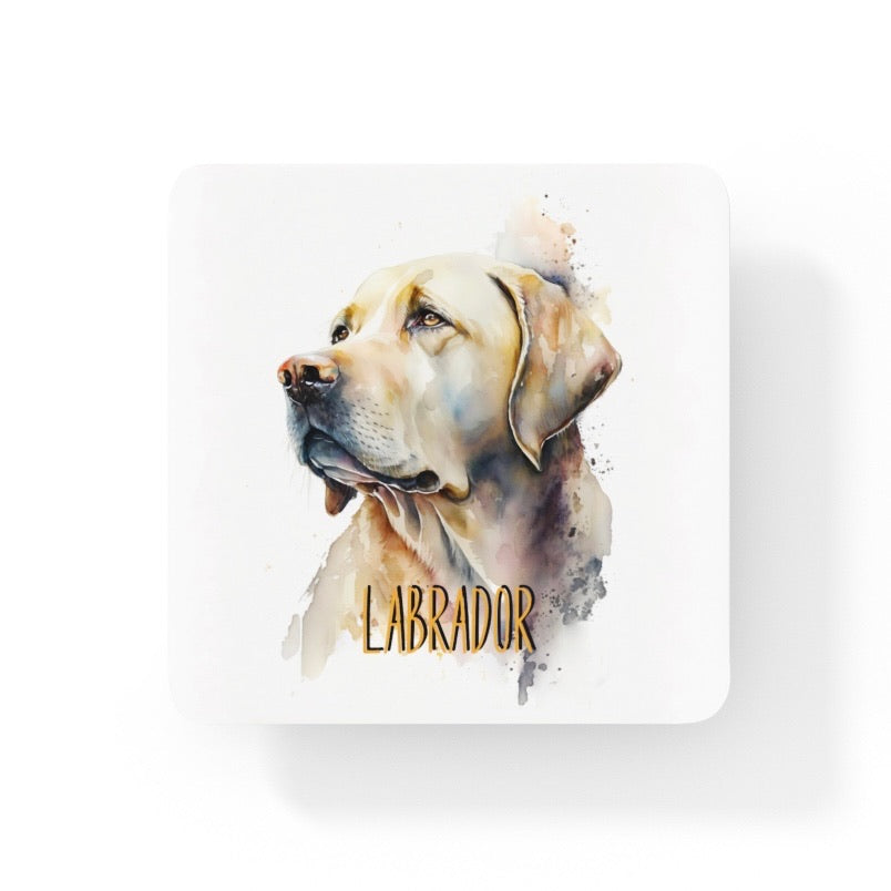 Yellow Labrador Dogs Collection Art Square Personalised Coaster Gift Idea