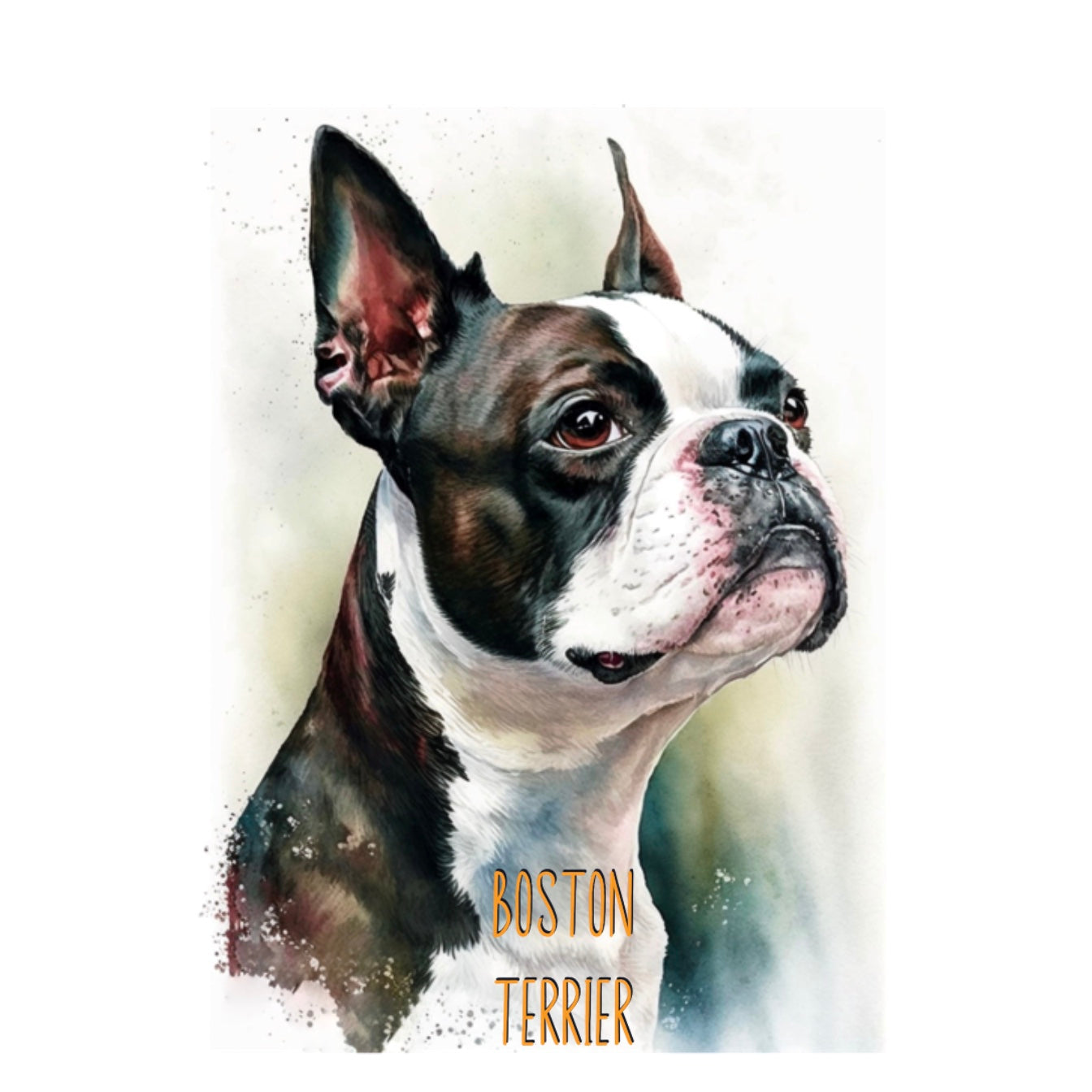 Boston Terrier Dogs Collection Art Square Personalised Coaster Gift Idea