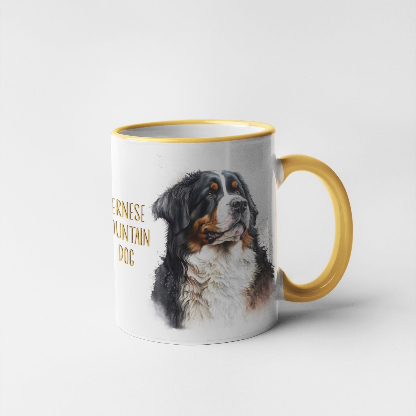 Bernese Mountain Dog Dogs Collection Art Personalised Ceramic Mug Gift Idea