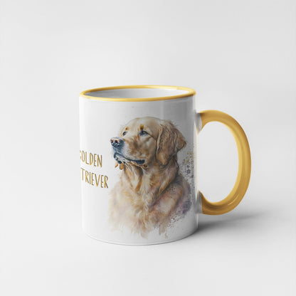 Golden Retriever Dogs Collection Art Personalised Ceramic Mug Gift Idea