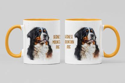 Bernese Mountain Dog Dogs Collection Art Personalised Ceramic Mug Gift Idea
