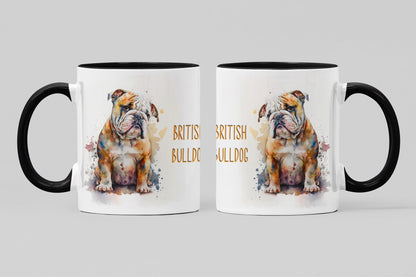 British Bulldog Dogs Collection Art Personalised Ceramic Mug Gift Idea