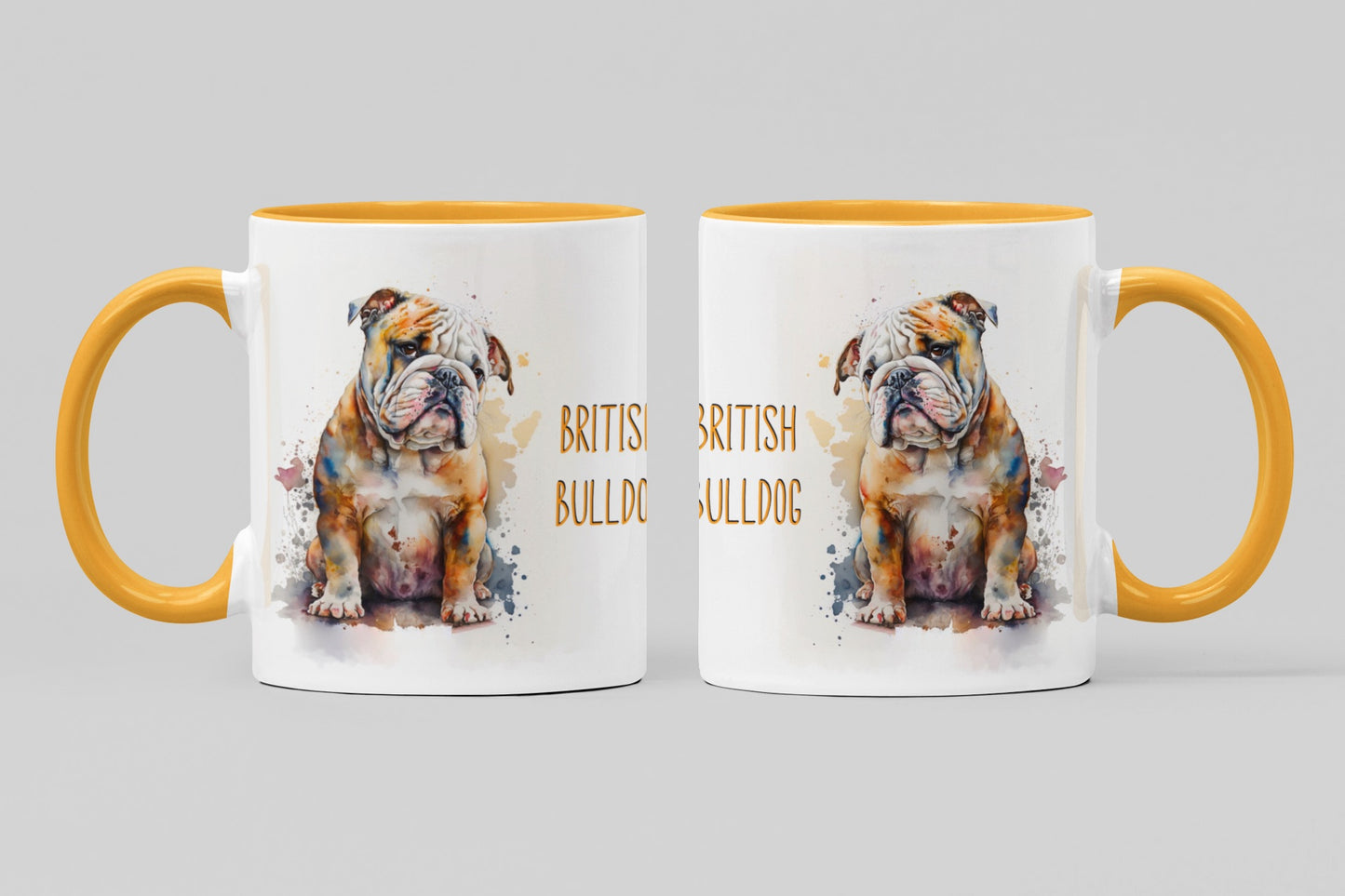 British Bulldog Dogs Collection Art Personalised Ceramic Mug Gift Idea