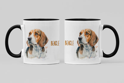 Beagle Dogs Collection Art Personalised Ceramic Mug Gift Idea