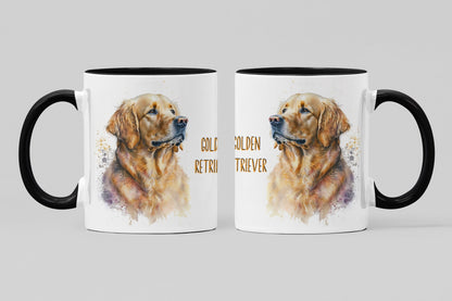 Golden Retriever Dogs Collection Art Personalised Ceramic Mug Gift Idea