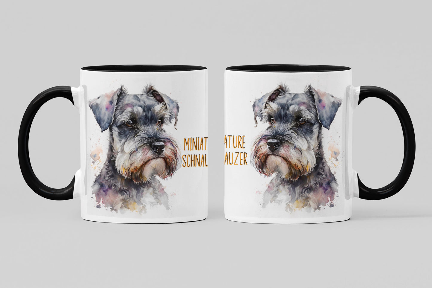 Miniature Schnauzer Dogs Collection Art Personalised Ceramic Mug Gift Idea