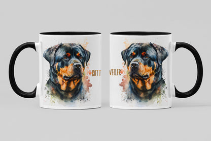 Rottweiler Dogs Collection Art Personalised Ceramic Mug Gift Idea