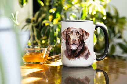 Chocolate Labrador Dogs Collection Art Personalised Ceramic Mug Gift Idea