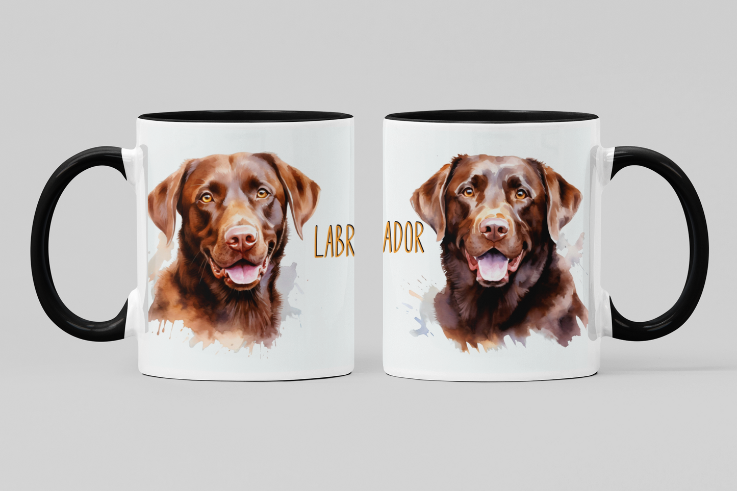 Chocolate Labrador Dogs Collection Art Personalised Ceramic Mug Gift Idea