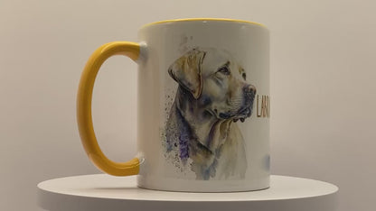 Yellow Labrador Dogs Collection Art Personalised Ceramic Mug Gift Idea