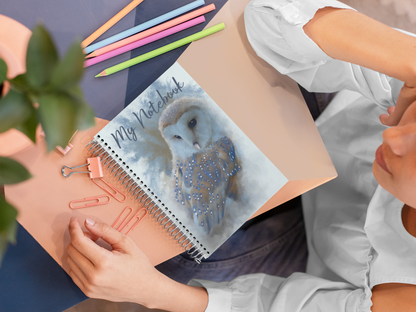 British Wildlife Art Barn Owl Notebook Gift Idea