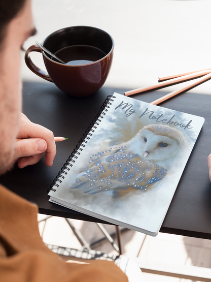 British Wildlife Art Barn Owl Notebook Gift Idea